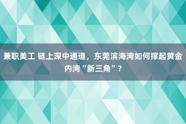 兼职美工 链上深中通道，东莞滨海湾如何撑起黄金内湾“新三角”？