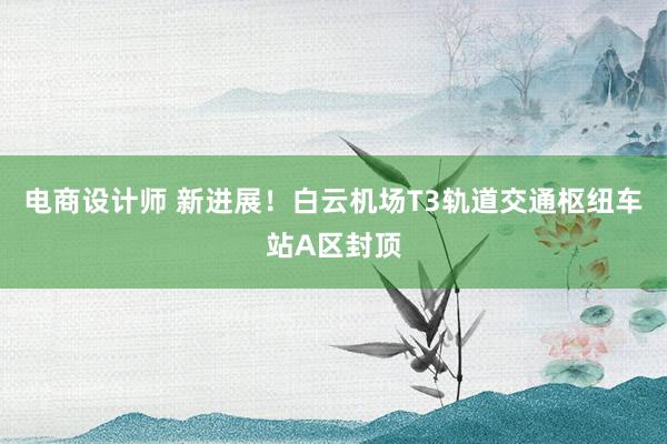 电商设计师 新进展！白云机场T3轨道交通枢纽车站A区封顶