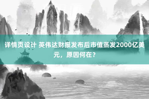 详情页设计 英伟达财报发布后市值蒸发2000亿美元，原因何在？