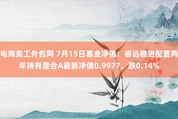 电商美工外包网 7月15日基金净值：睿远稳进配置两年持有混合A最新净值0.9977，跌0.14%